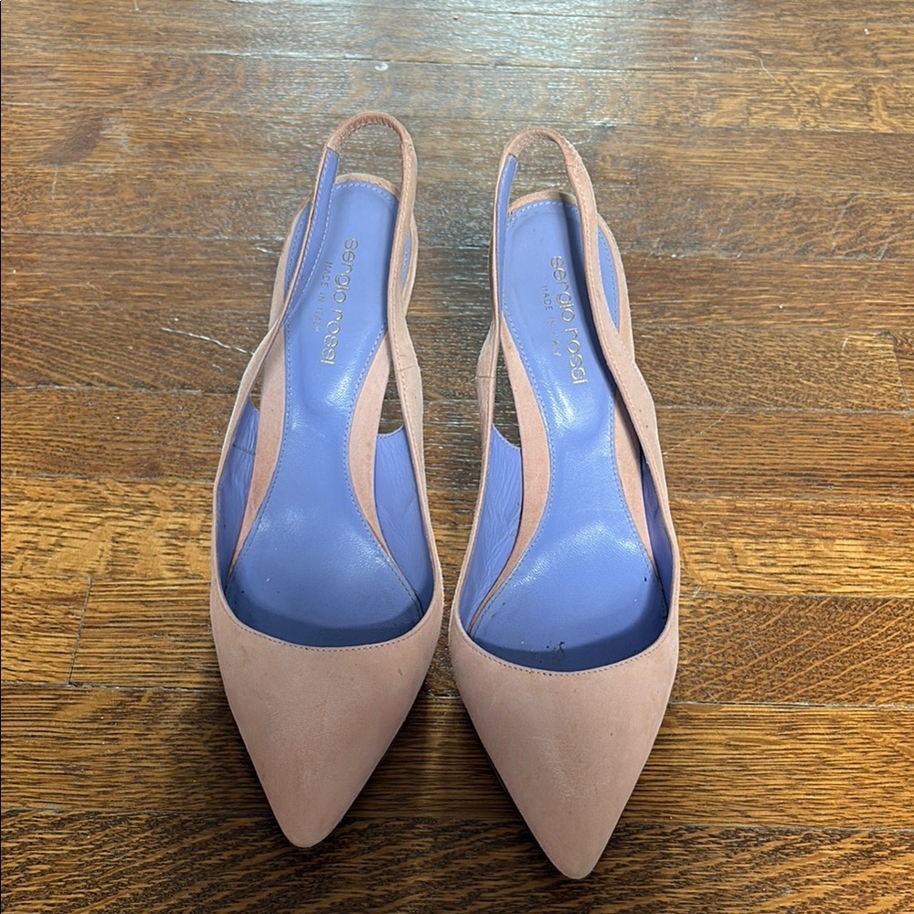 Sergio Rossie Rose Pink Slingback Heels size 39